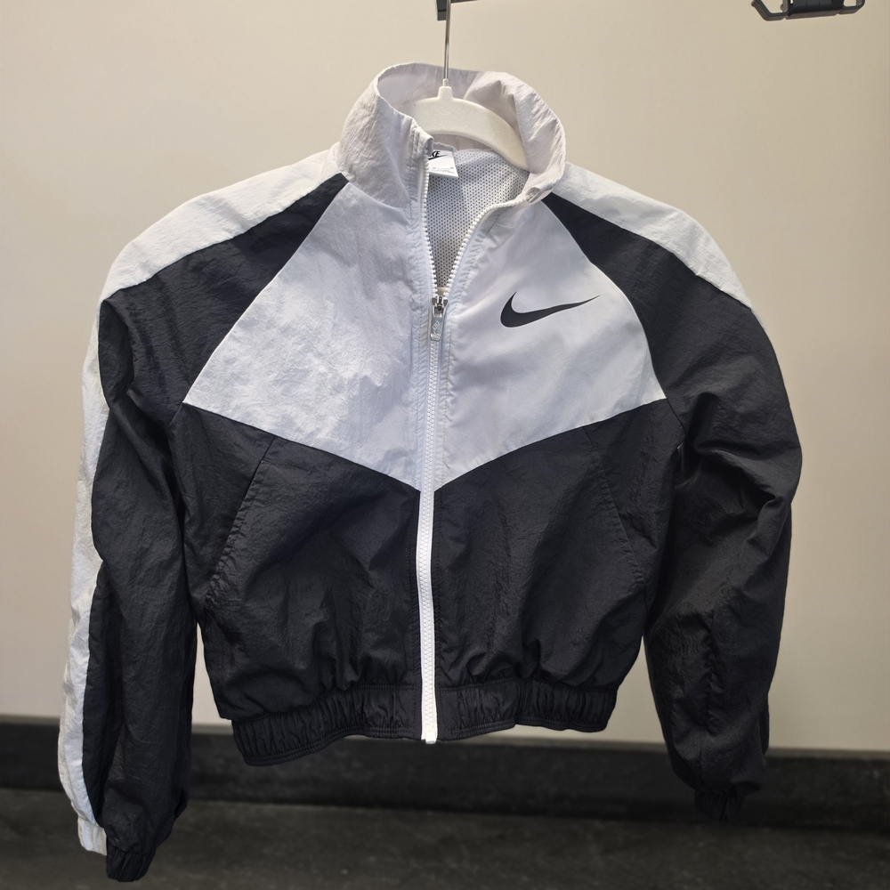 Nike White & Black Lightweight Jacket with Mesh Lining